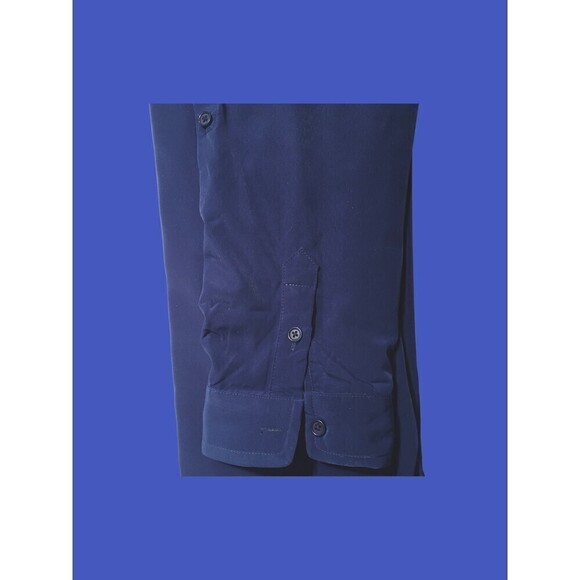 Chico’s Oversized Blouse, Tab Sleeve, ROYAL BLUE, Chico’s Size 1/US Size 8, NWOT - Picture 7 of 9